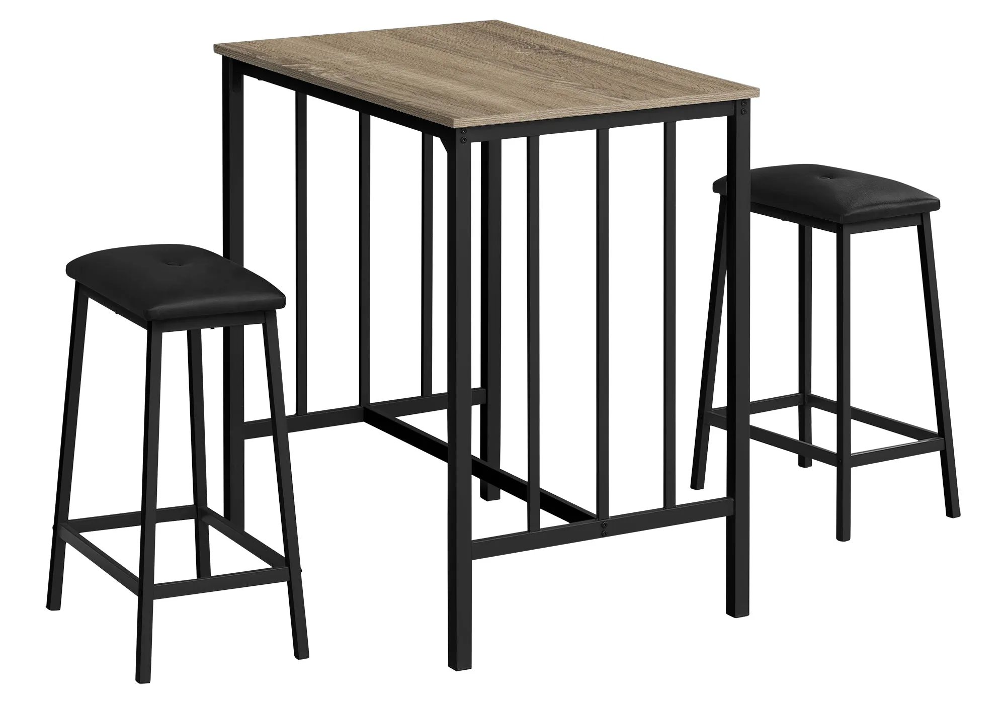 Elevate Counter-Height Dining Set: 3-Piece Contemporary Kitchen Ensemble