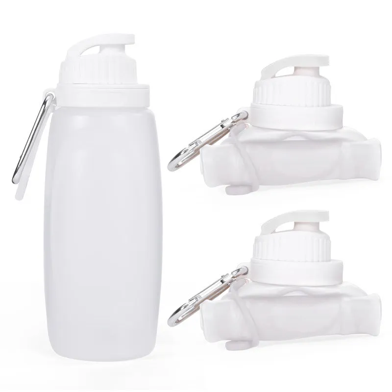 Folding Portable 500ml Silicone Water Bottle