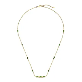 GC Link to Love 18ct Yellow Gold Tourmaline Baguette Necklace